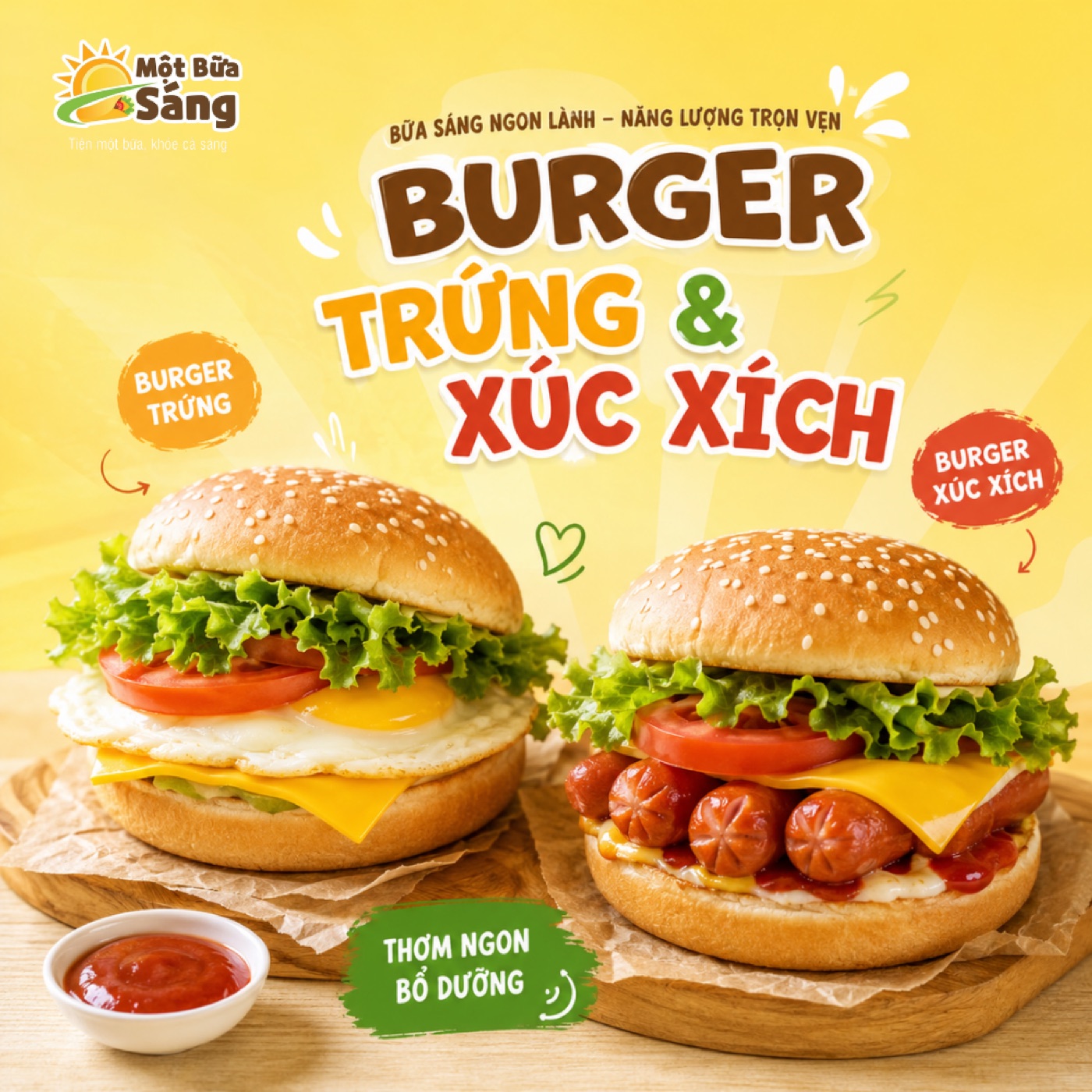 Món ăn sáng và xe bán Một Bữa Sáng