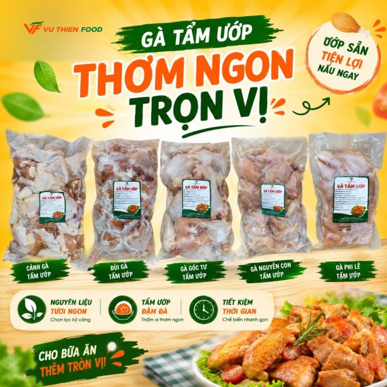 Gà nguyên con tẩm ướp