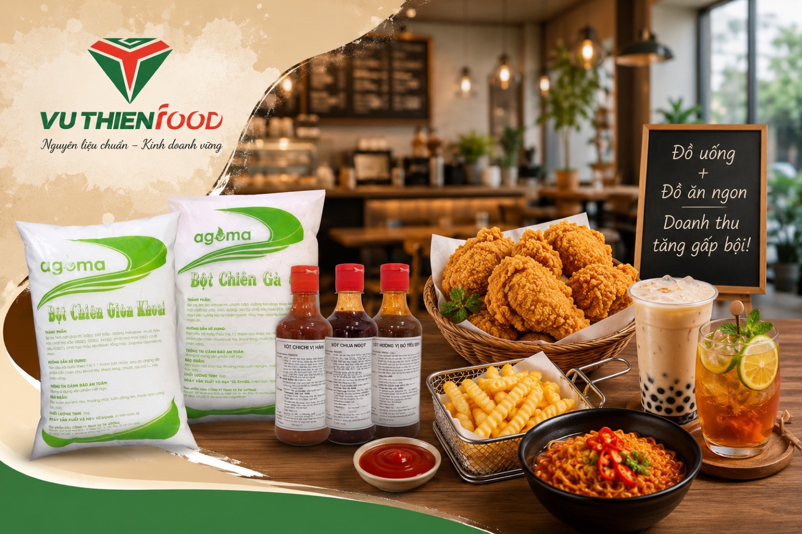 Kho nguyên liệu F&B của Vũ Thiên Food